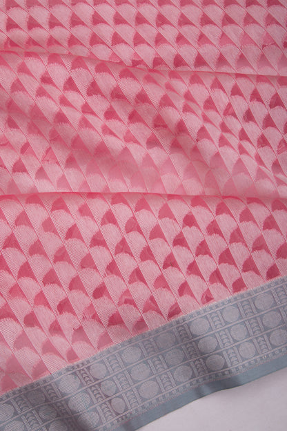 Organza Brocade Pink Saree