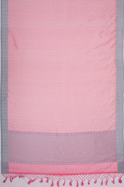 Organza Brocade Pink Saree