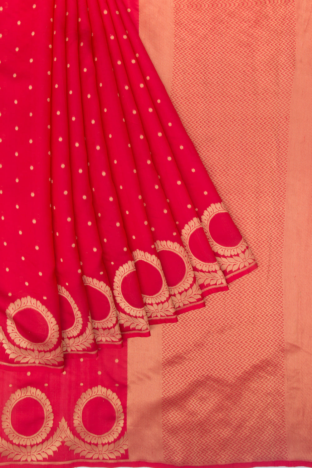 Banarasi Silk Phekwa Butta Red Saree
