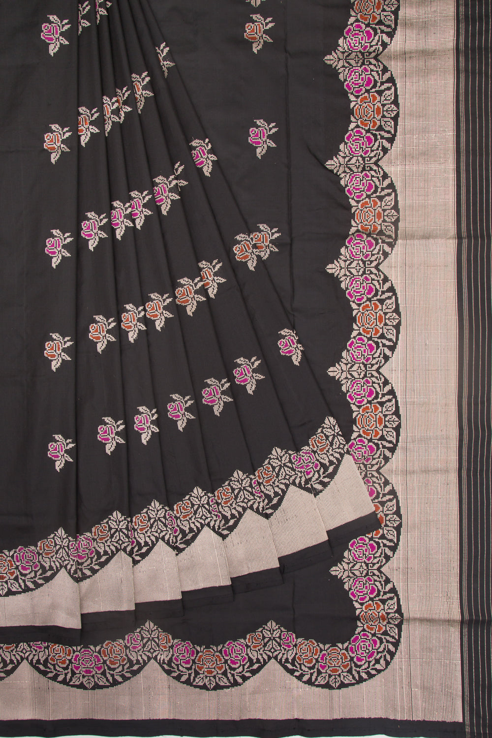 Banarasi Silk Kadwa Butta Black Saree