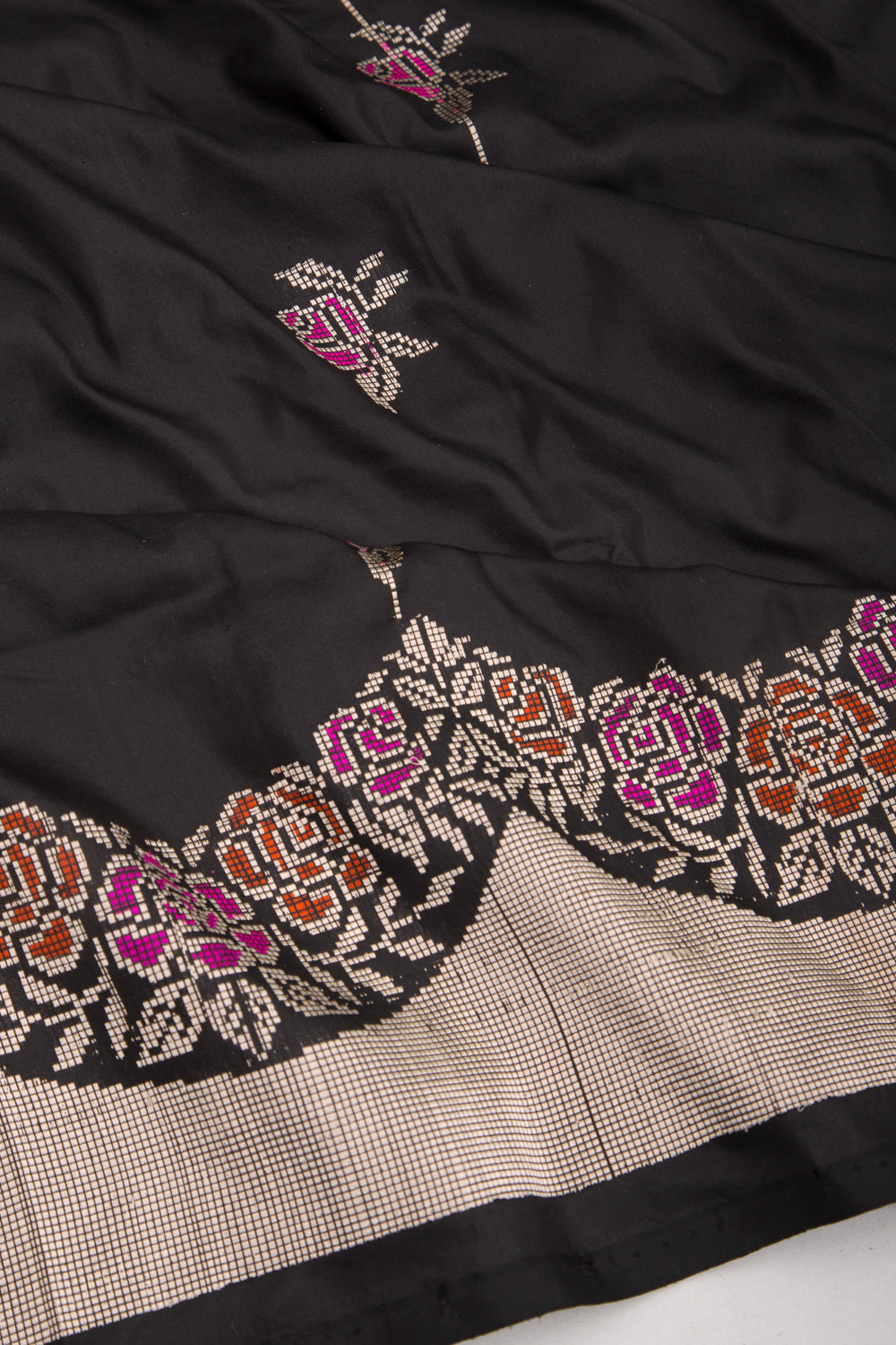 Banarasi Silk Kadwa Butta Black Saree