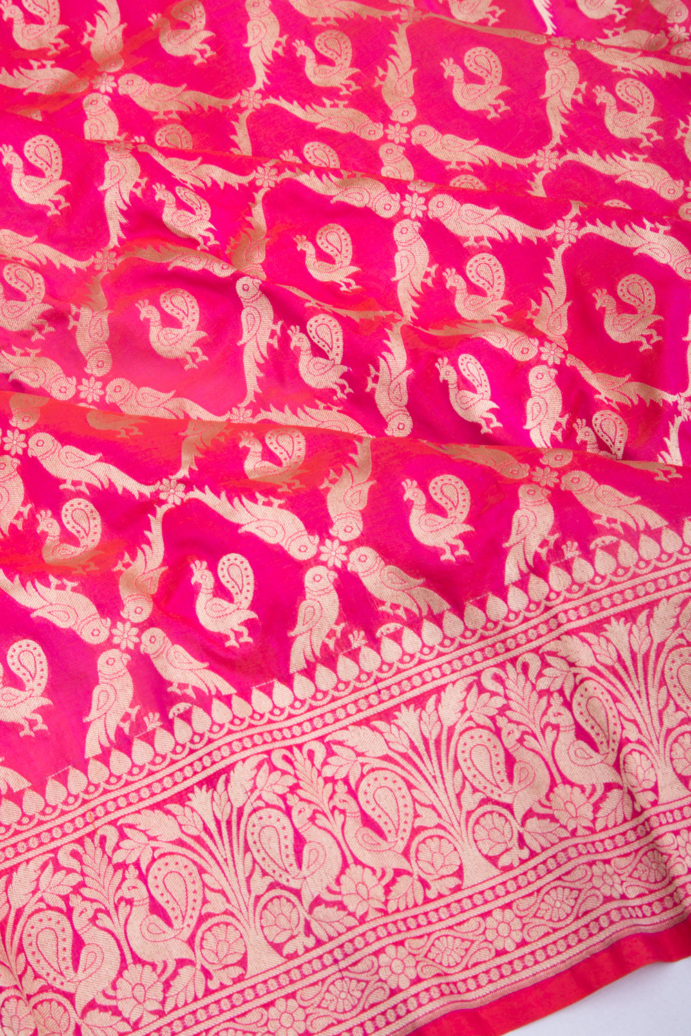 Banarasi Silk Phekwa Brocade Pink Saree