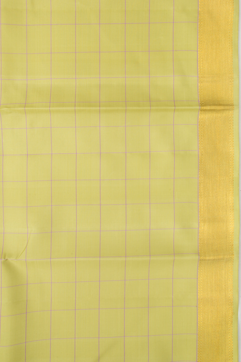 Kanchipuram Silk Checks Green Saree