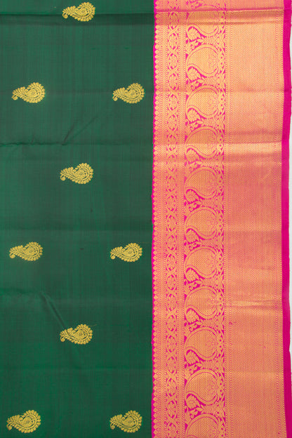 Kanchipuram Silk Butta Green Saree