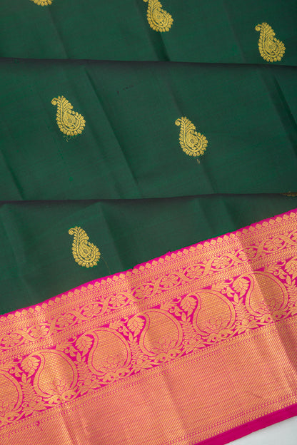 Kanchipuram Silk Butta Green Saree