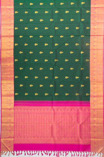 Kanchipuram Silk Butta Green Saree