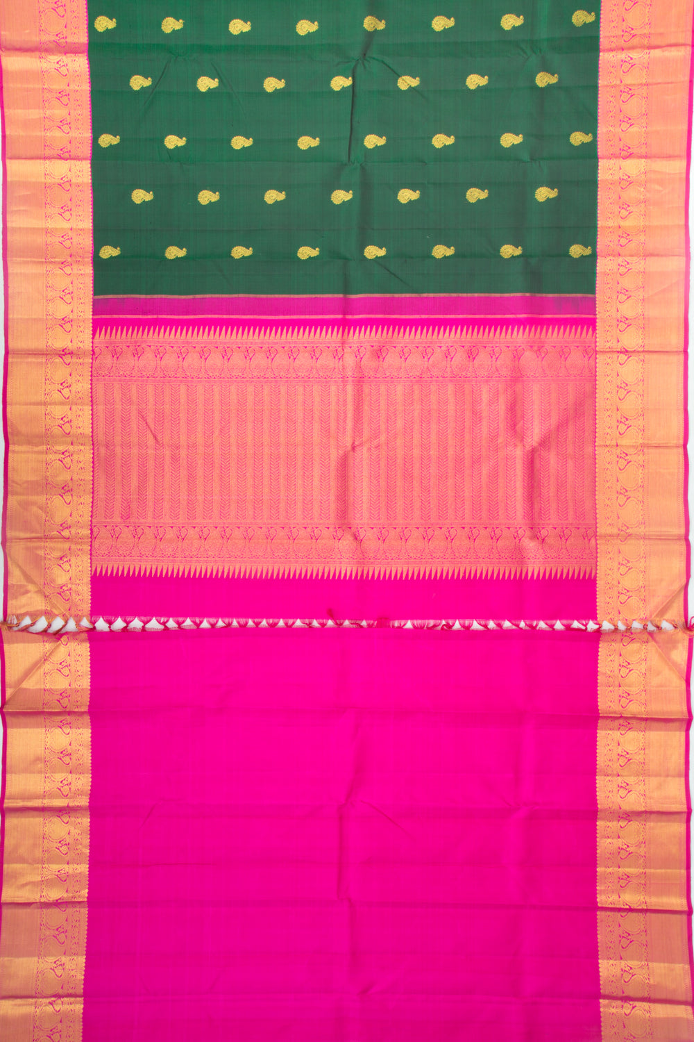 Kanchipuram Silk Butta Green Saree