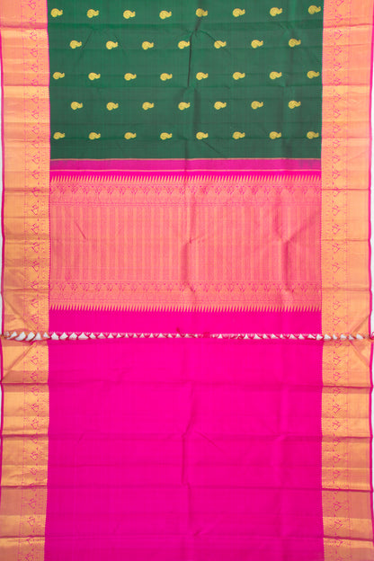 Kanchipuram Silk Butta Green Saree