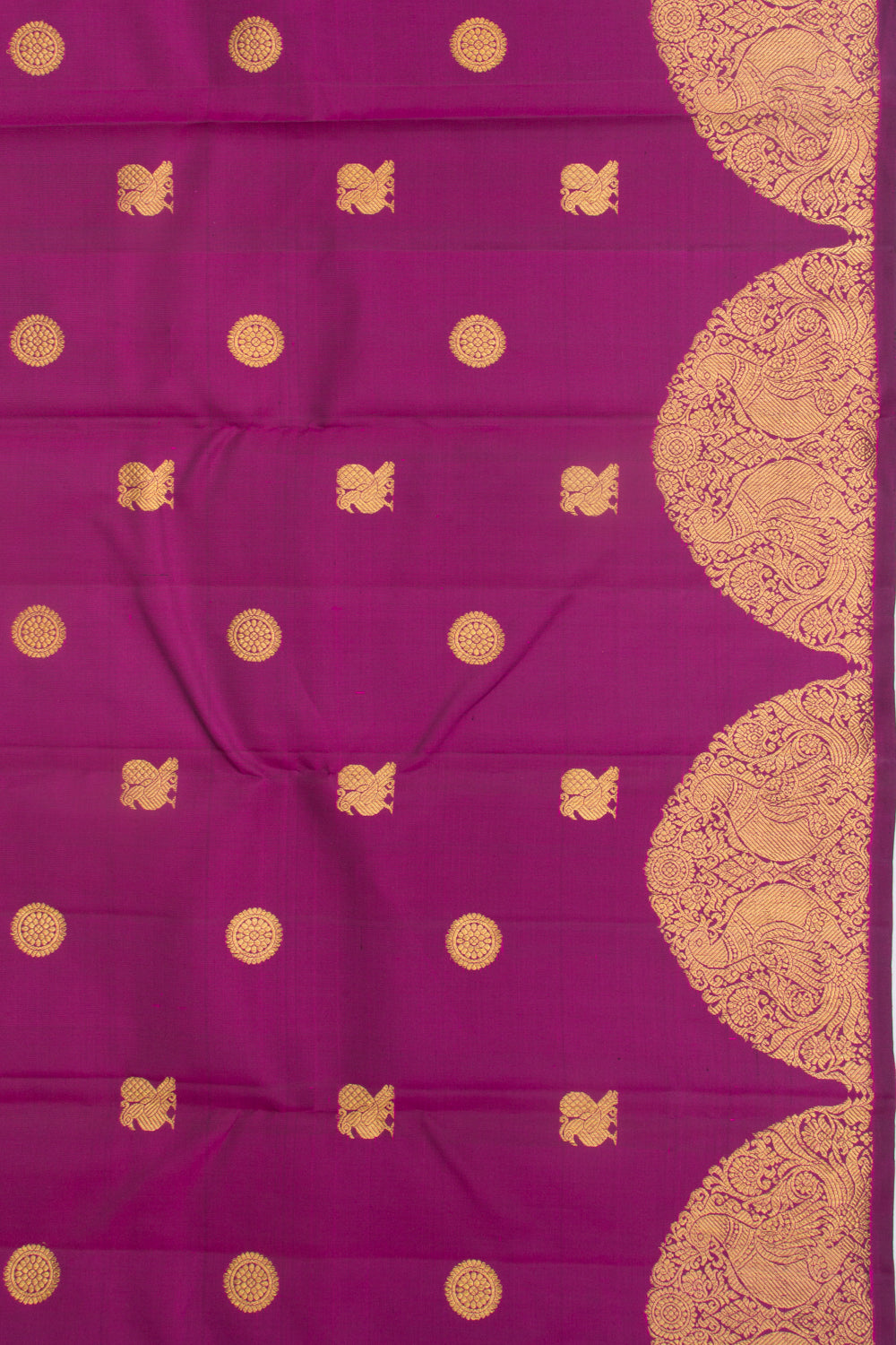 Kanchipuram Silk Butta Purple Saree