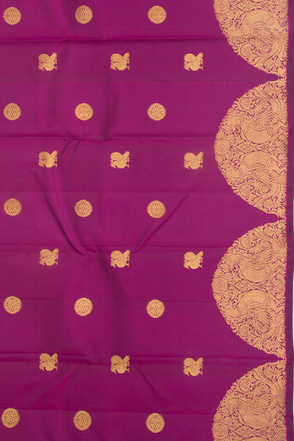 Kanchipuram Silk Butta Purple Saree
