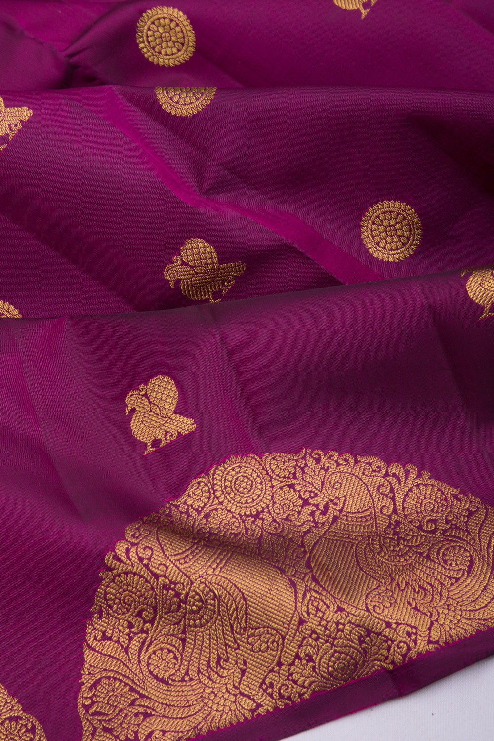 Kanchipuram Silk Butta Purple Saree
