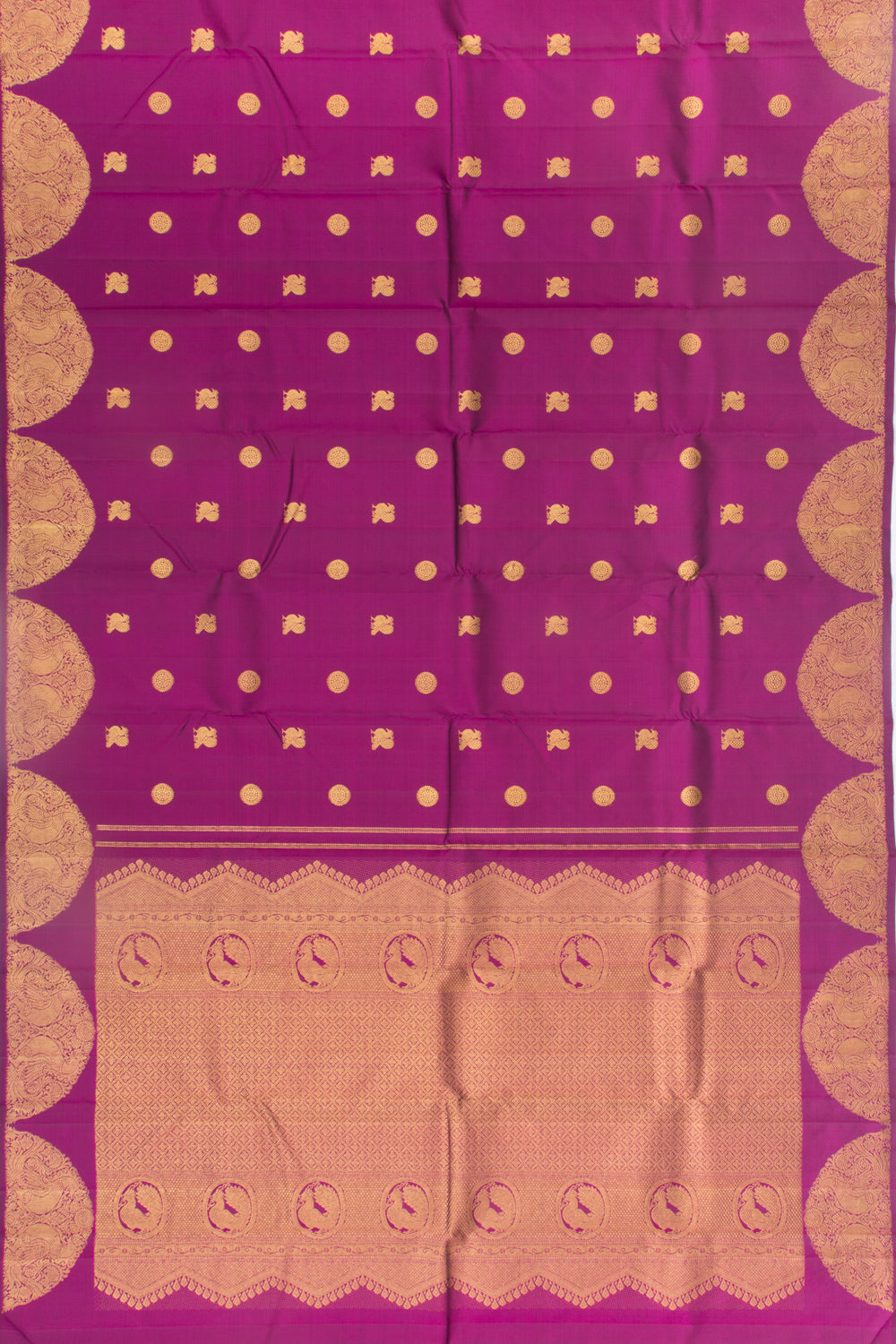 Kanchipuram Silk Butta Purple Saree