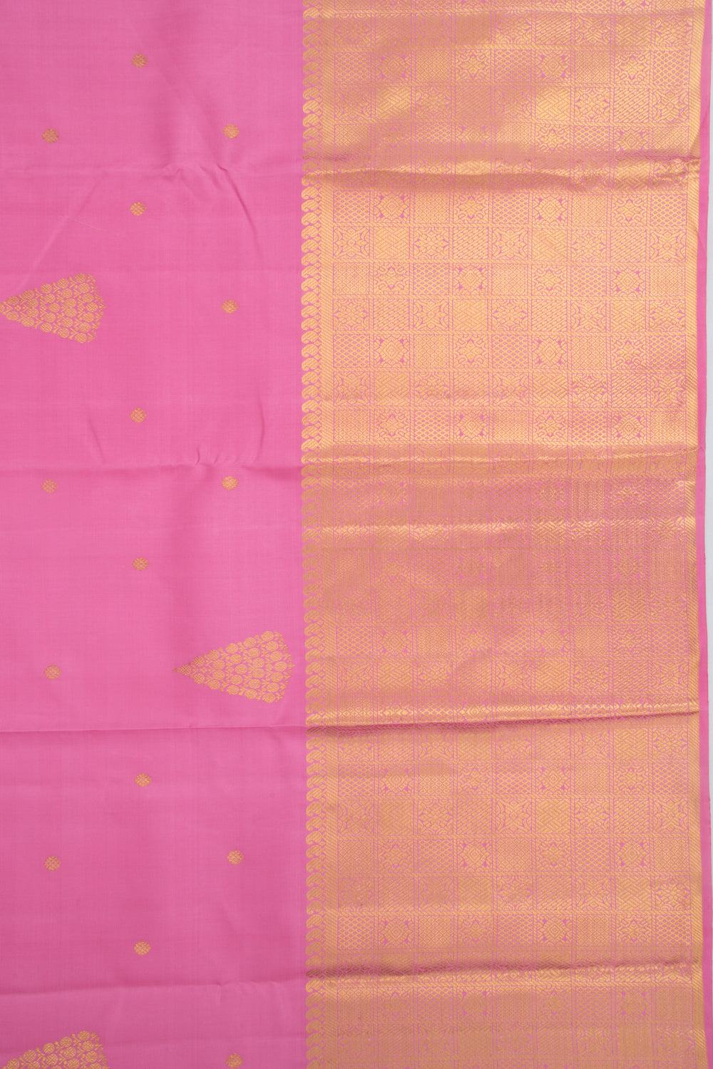 Kanchipuram Silk Butta Pink Saree