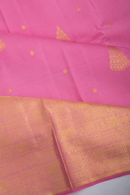 Kanchipuram Silk Butta Pink Saree