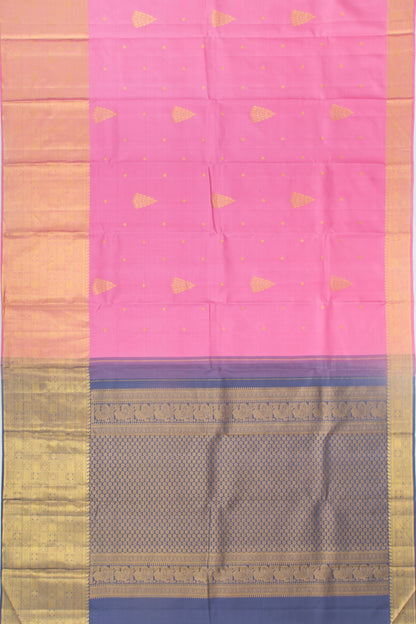 Kanchipuram Silk Butta Pink Saree