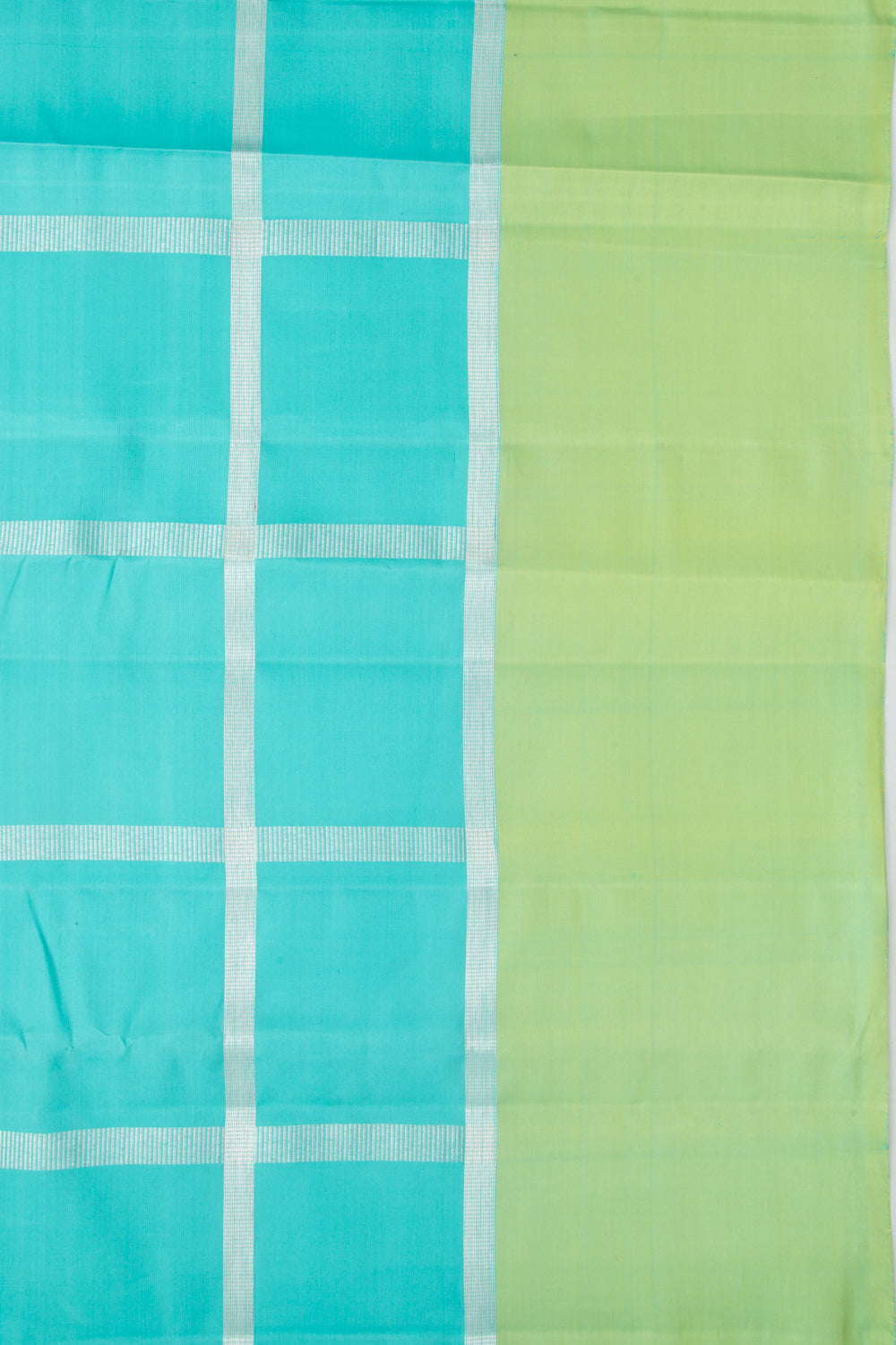 Kanchipuram Silk Checks Blue Saree