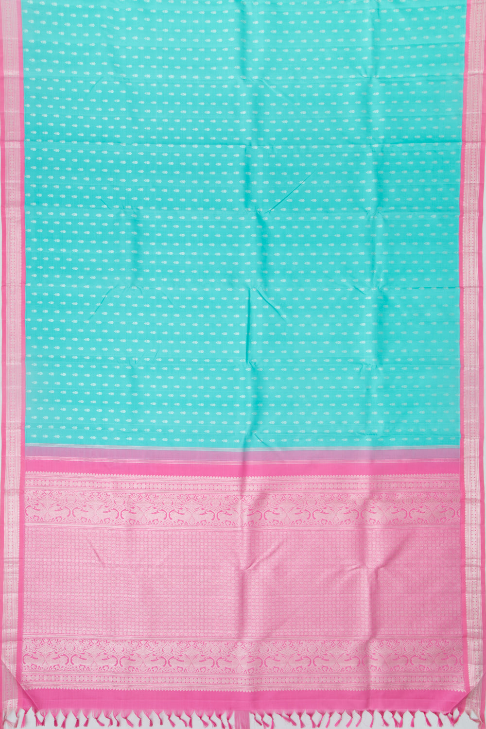 Kanchipuram Silk Butta Sky Blue Saree