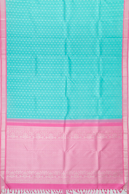 Kanchipuram Silk Butta Sky Blue Saree