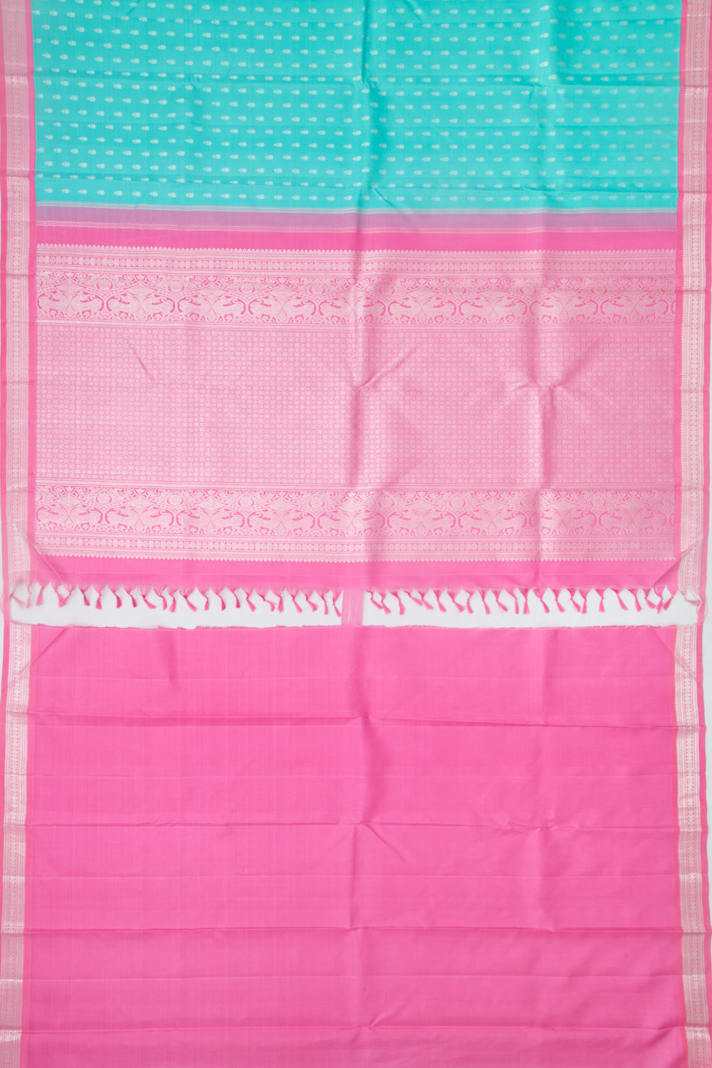 Kanchipuram Silk Butta Sky Blue Saree
