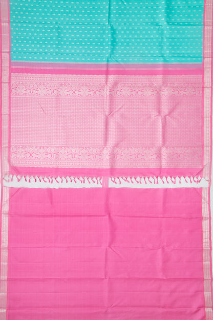 Kanchipuram Silk Butta Sky Blue Saree