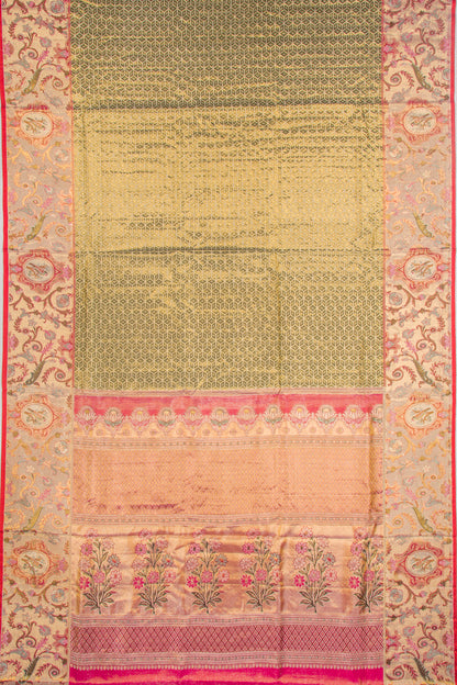 Kanchipuram Silk Tissue Brocade Green Saree
