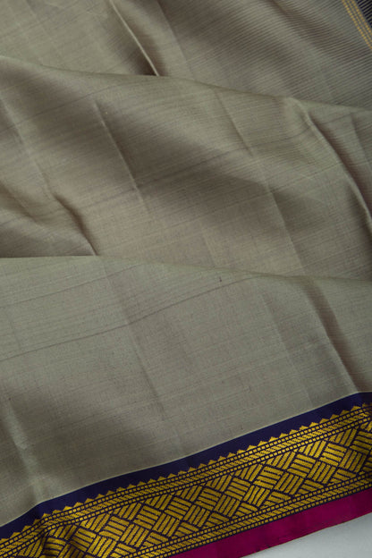 Kanchipuram Silk Plain Grey Saree