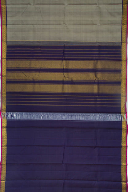 Kanchipuram Silk Plain Grey Saree