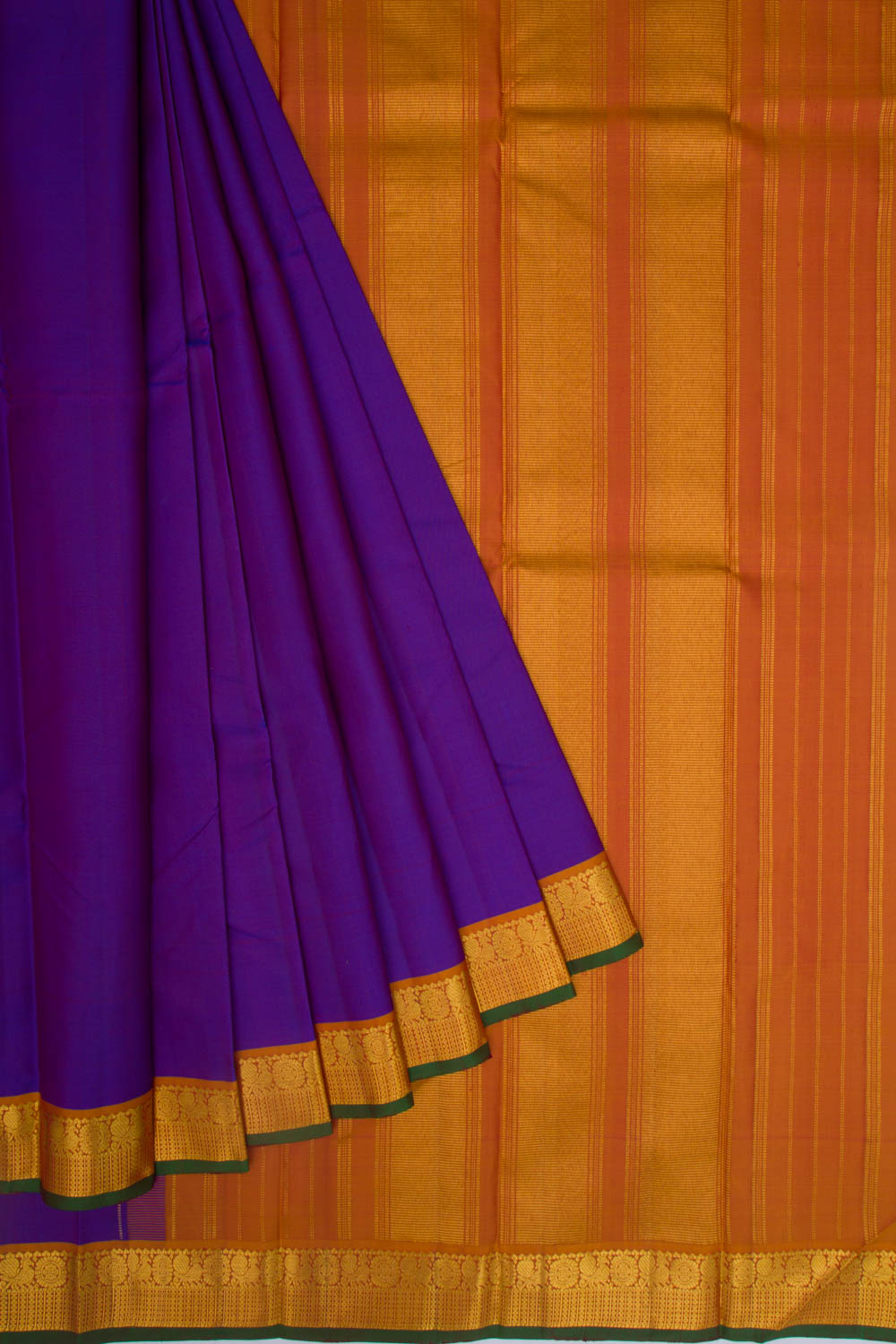 Kanchipuram Silk Plain Violet Saree