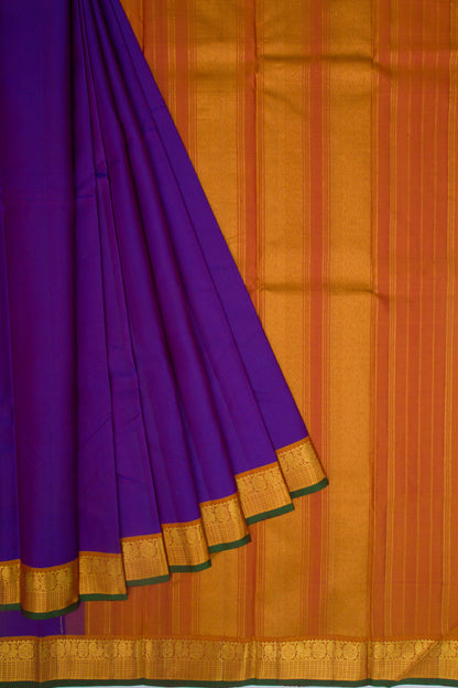 Kanchipuram Silk Plain Violet Saree