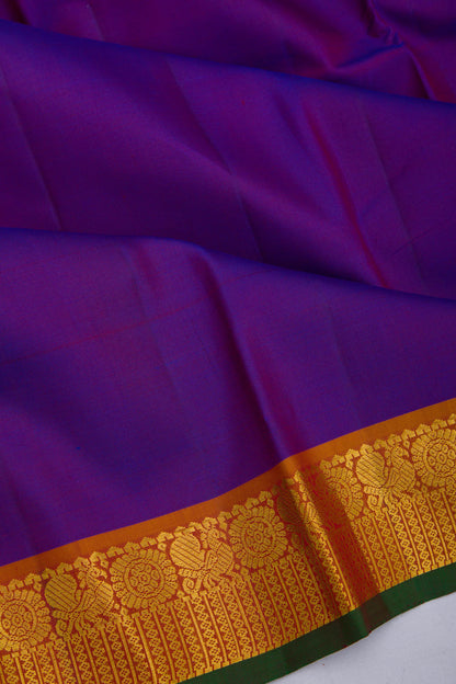 Kanchipuram Silk Plain Violet Saree