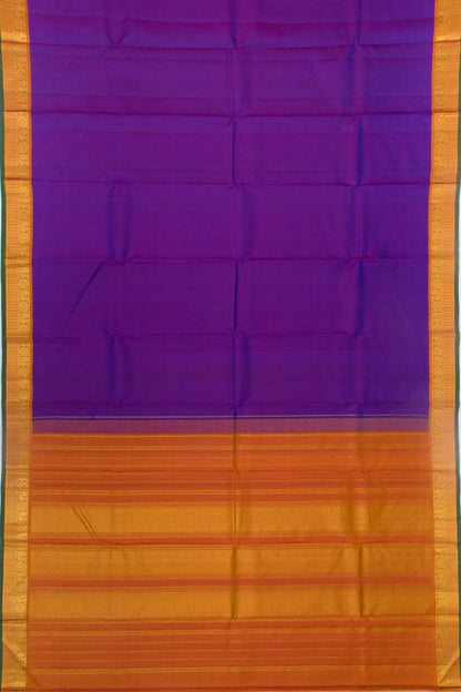 Kanchipuram Silk Plain Violet Saree