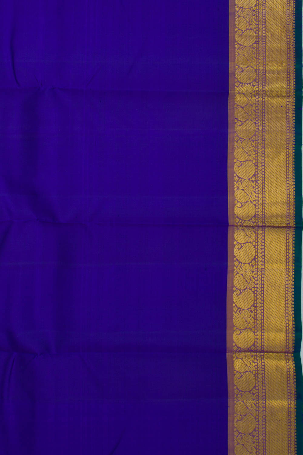 Kanchipuram Silk Plain Dark Blue Saree
