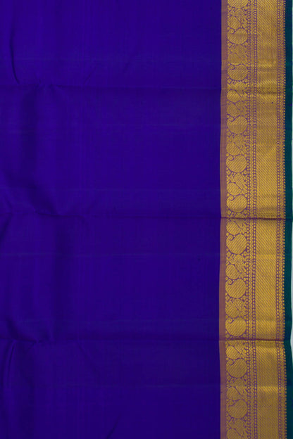 Kanchipuram Silk Plain Dark Blue Saree
