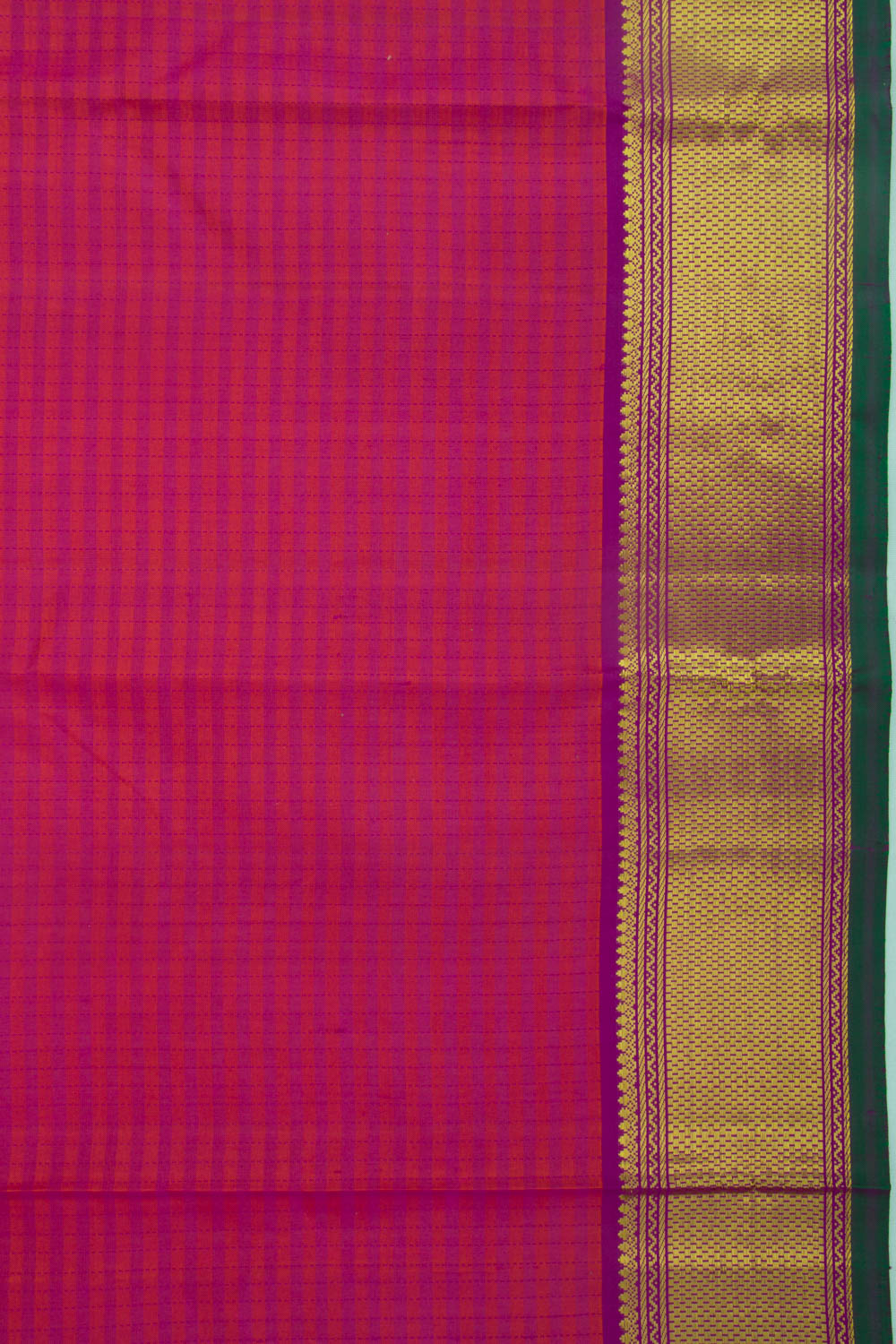 Kanchipuram Silk Checks Pink Saree
