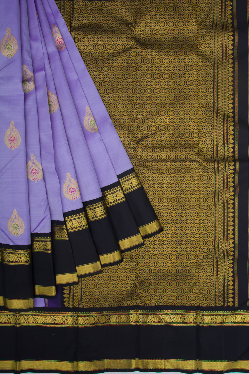 Kanchipuram Silk Butta Lavender Saree