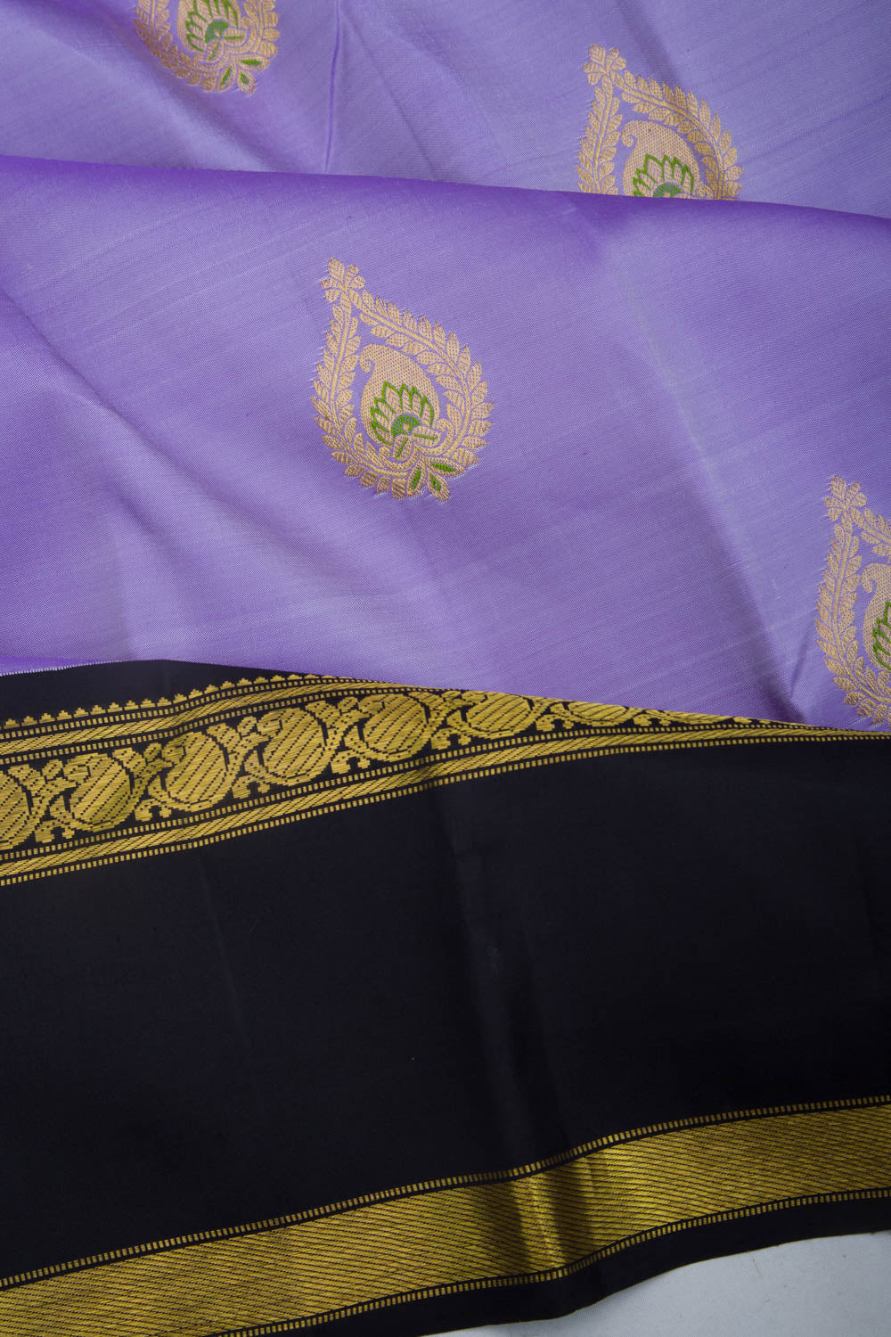 Kanchipuram Silk Butta Lavender Saree