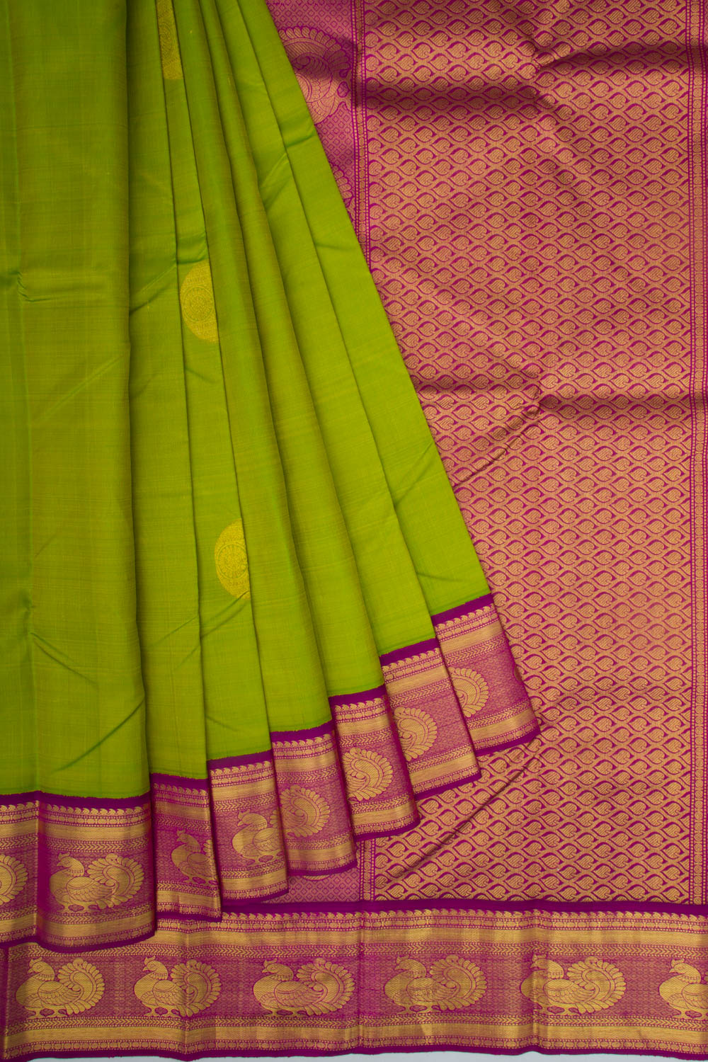 Kanchipuram Silk Butta Green Saree