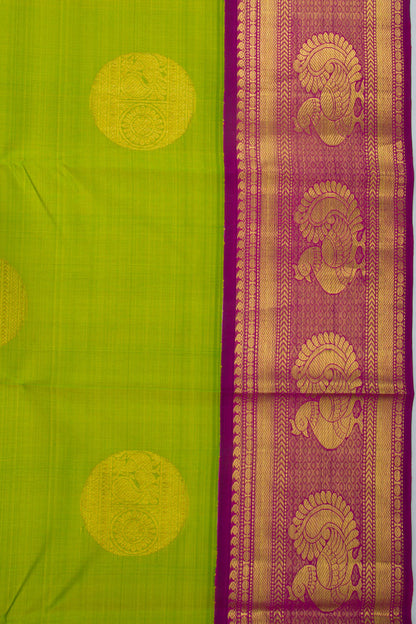 Kanchipuram Silk Butta Green Saree