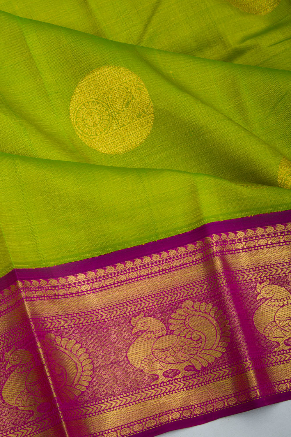 Kanchipuram Silk Butta Green Saree
