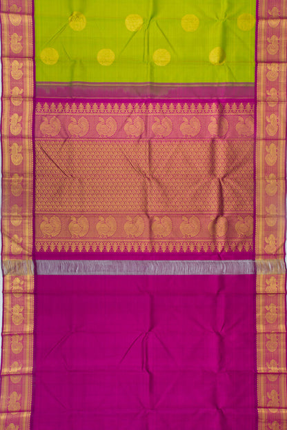 Kanchipuram Silk Butta Green Saree