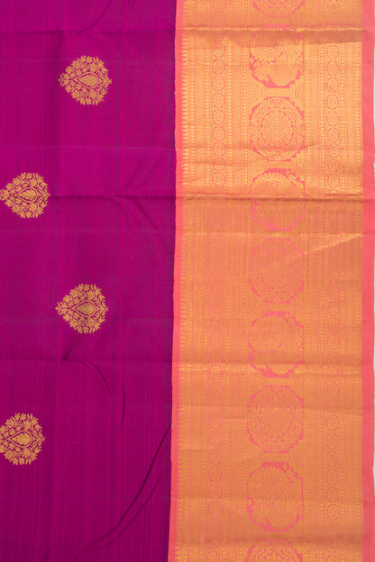 Kanchipuram Silk Butta Purple Saree