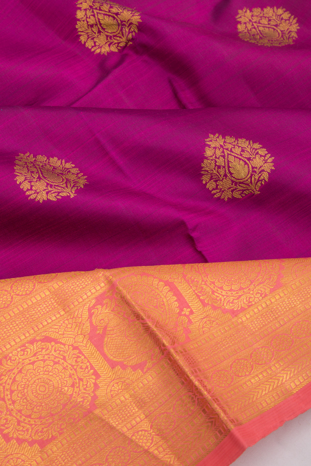 Kanchipuram Silk Butta Purple Saree