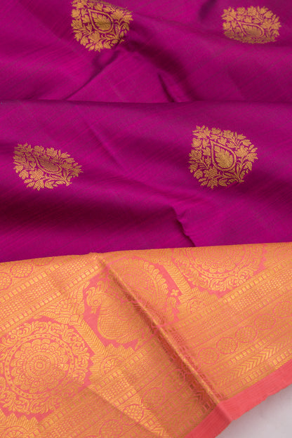 Kanchipuram Silk Butta Purple Saree