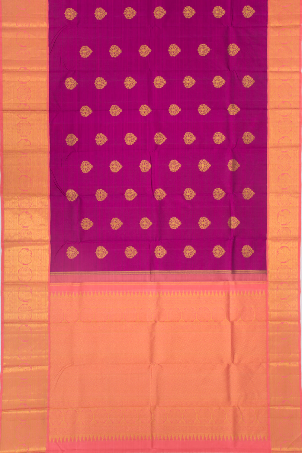 Kanchipuram Silk Butta Purple Saree