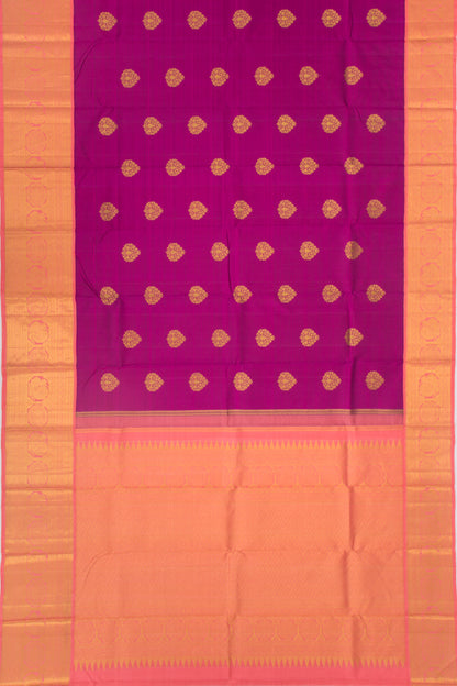 Kanchipuram Silk Butta Purple Saree