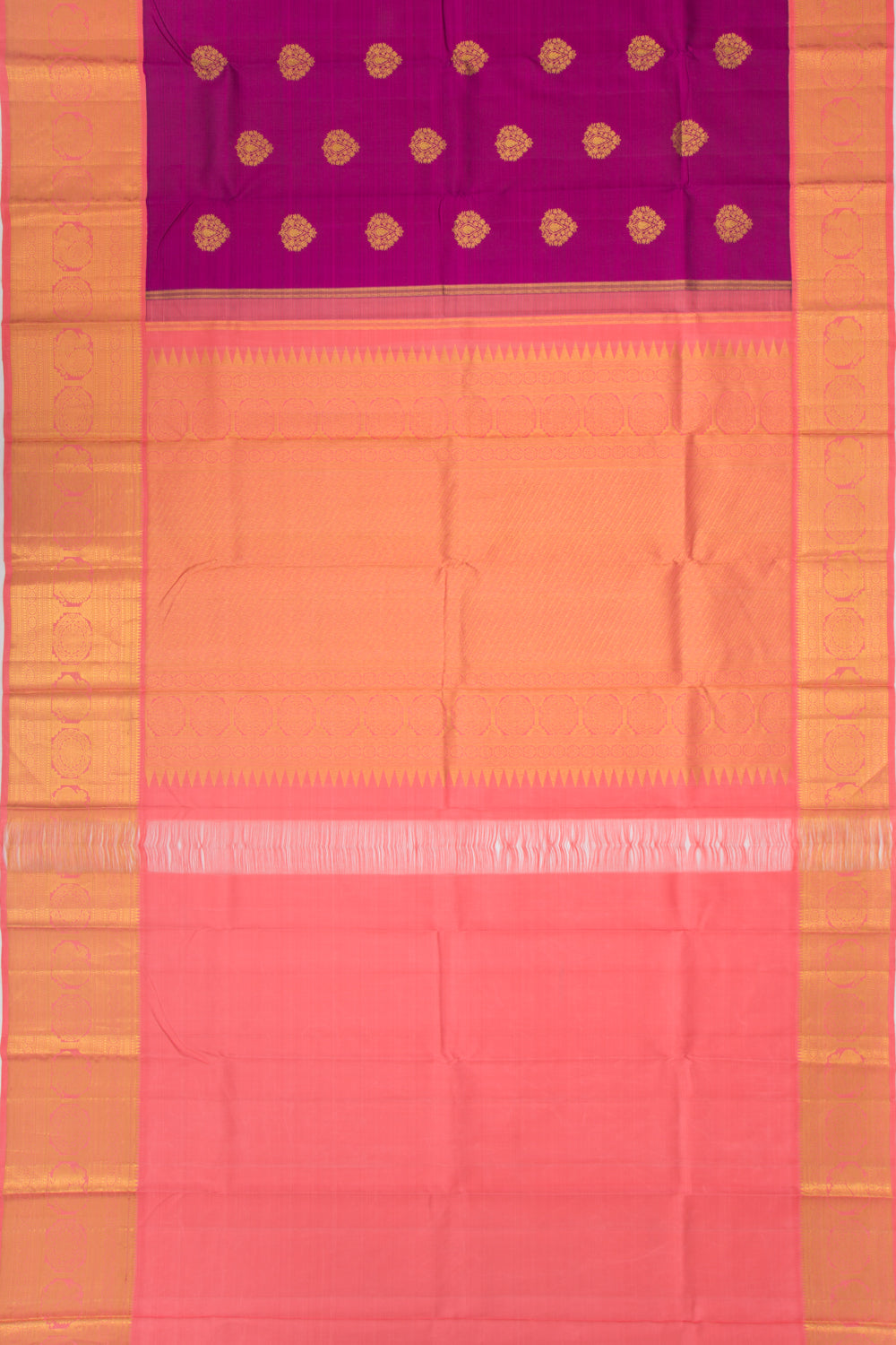 Kanchipuram Silk Butta Purple Saree
