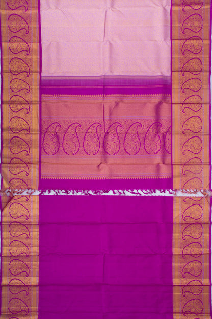 Kanchipuram Silk Jaal Lavender Saree
