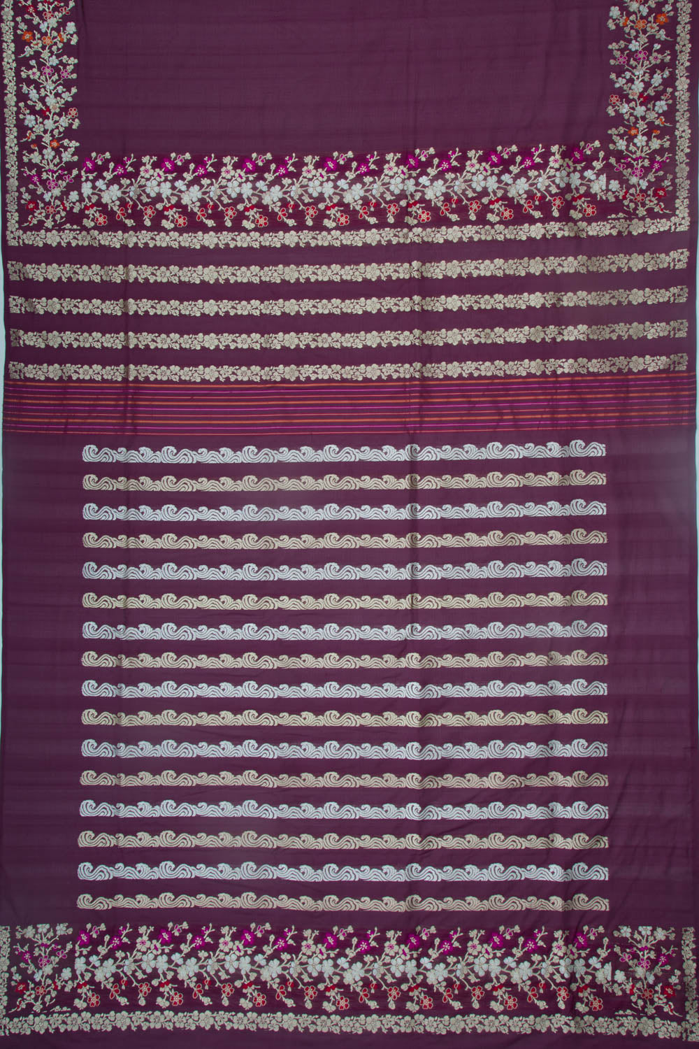 Banarasi Silk Plain Purple Saree