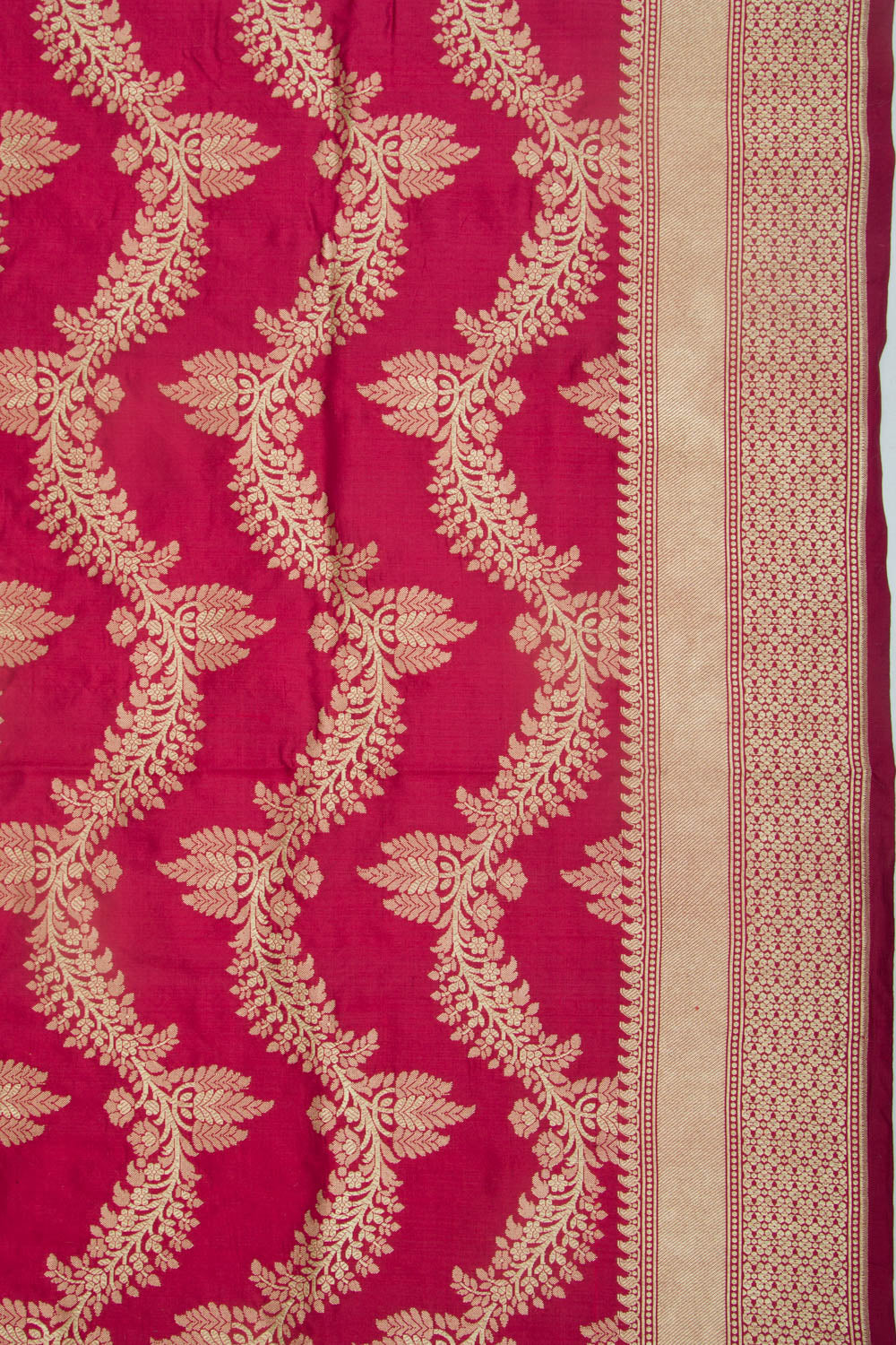 Banarasi Silk Jaal Red Saree