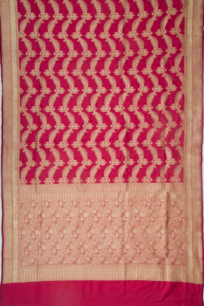 Banarasi Silk Jaal Red Saree
